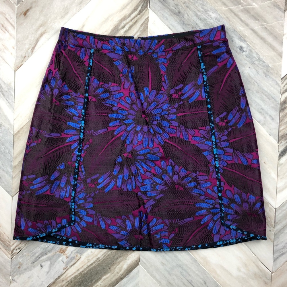 J.Crew Mini Skirt Midnight Floral Jacquard Size 4